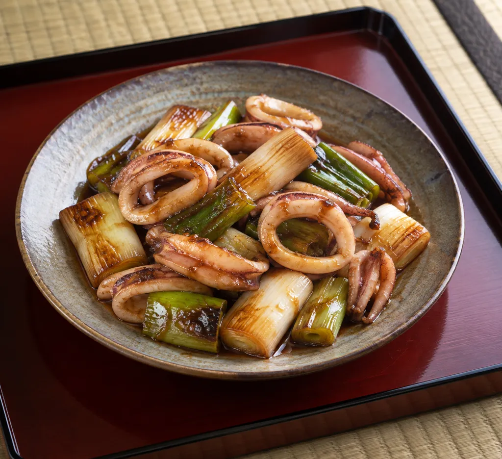 いかとねぎの焦がしバター醤油炒めの完成イメージ
