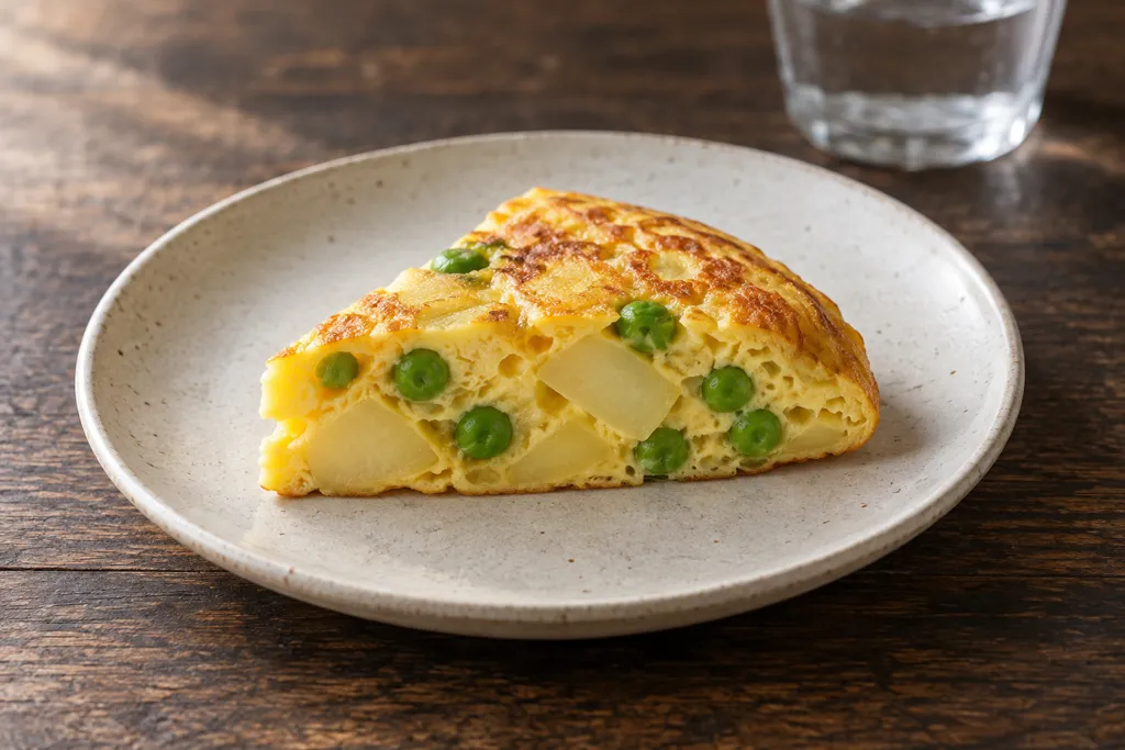 じゃがいもとグリーンピースの卵焼きの完成イメージ