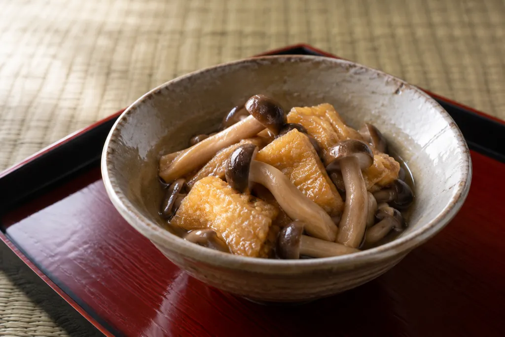 油揚げとしめじの甘辛煮の完成イメージ