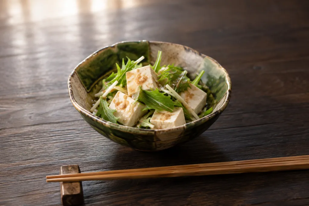 豆腐と水菜のサラダの完成イメージ