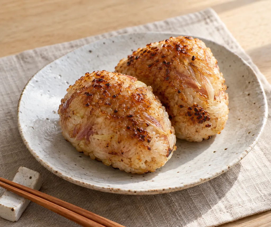 みょうがの味噌焼きおにぎりの完成イメージ