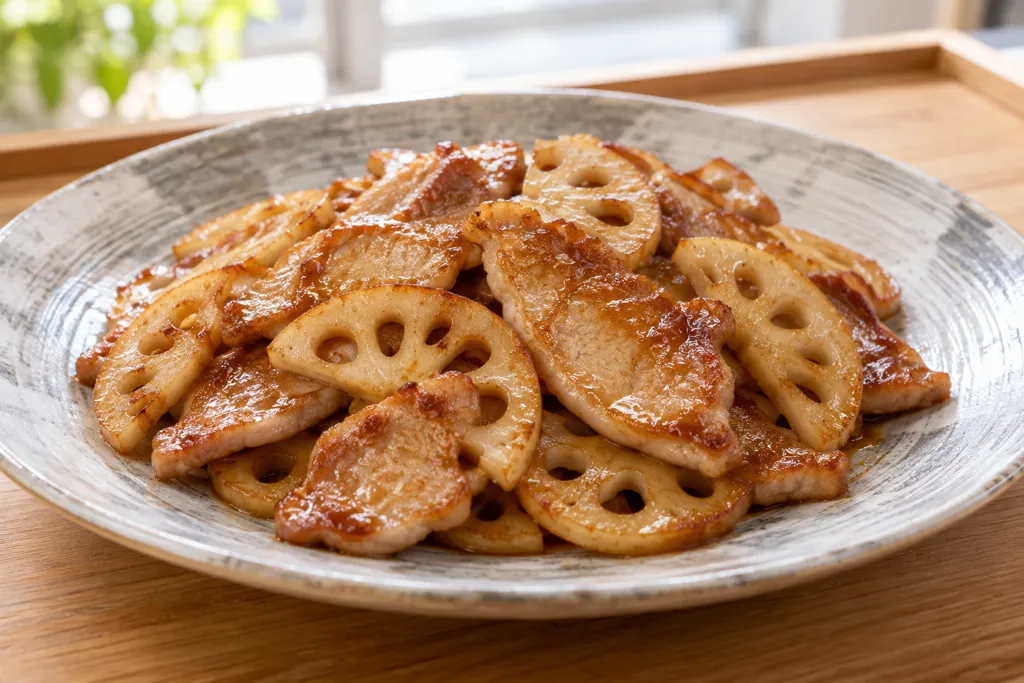 豚ロースとれんこんの香ばし焼きの完成イメージ