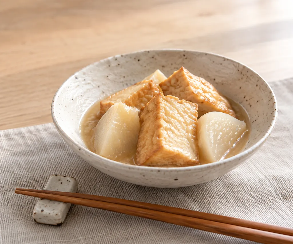 厚揚げとかぶのみそ風味煮の完成イメージ