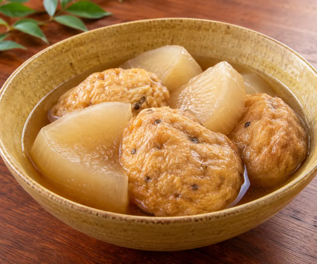 がんもどきと大根の煮つけの完成イメージ
