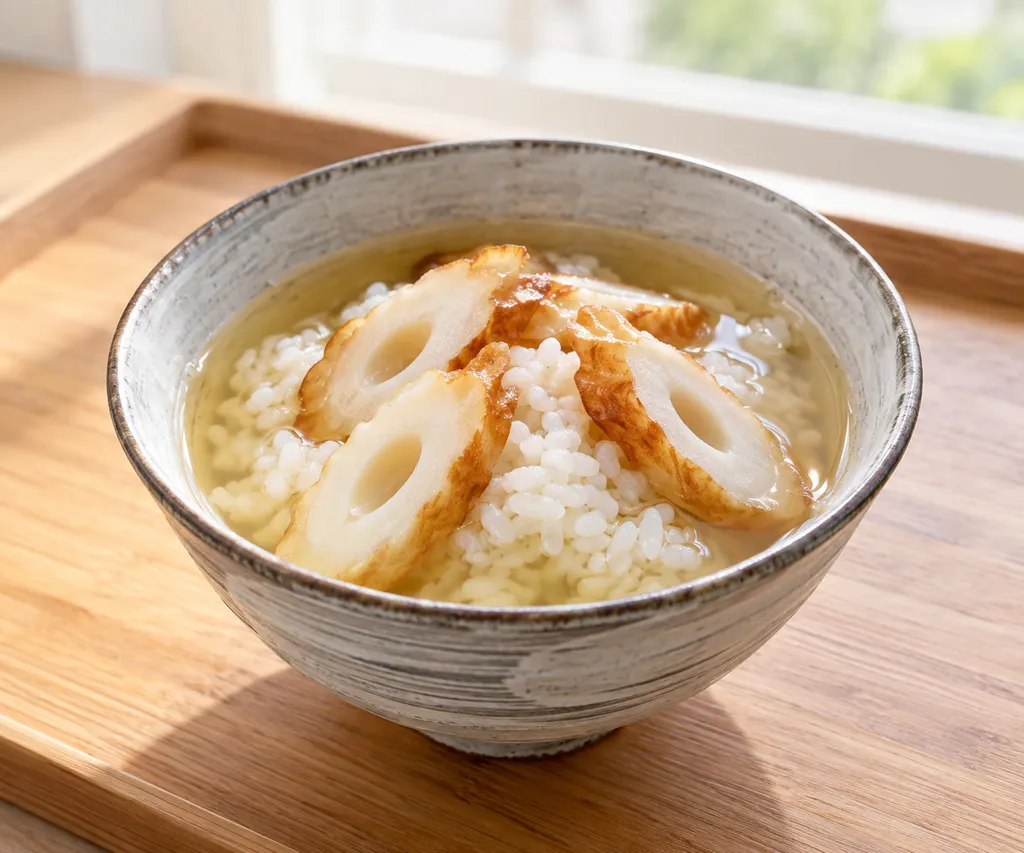 ちくわのだし茶漬けの完成イメージ