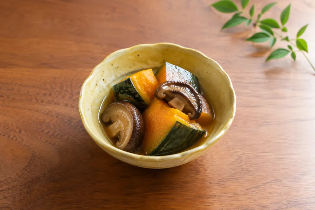かぼちゃとしいたけの含め煮の完成イメージ