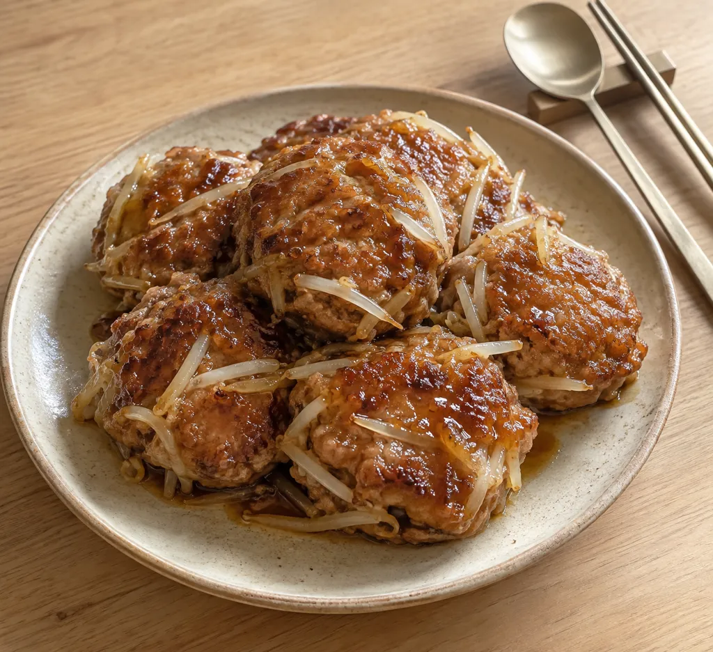 もやしの甘辛肉だんごの完成イメージ