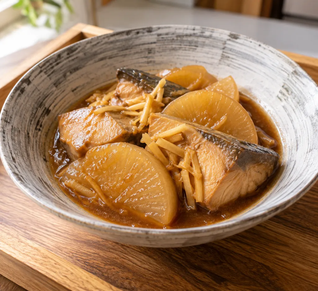 ぶりと大根のしょうが味噌煮の完成イメージ