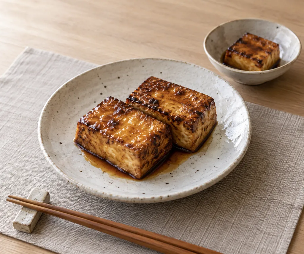 焼き豆腐の照り焼きの完成イメージ