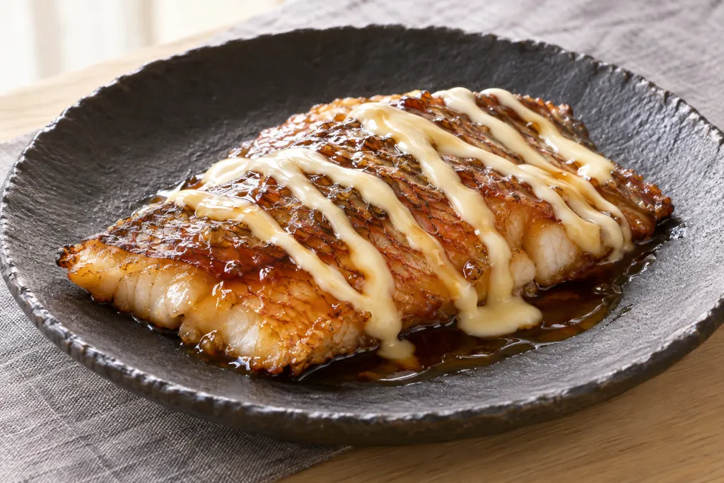 たいのさっぱりマヨ照り焼きの完成イメージ