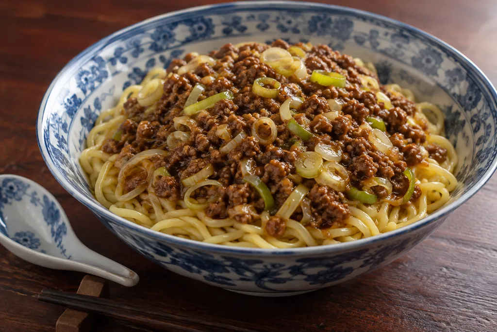 時短豚ひき肉とねぎのジャージャー麺の完成イメージ
