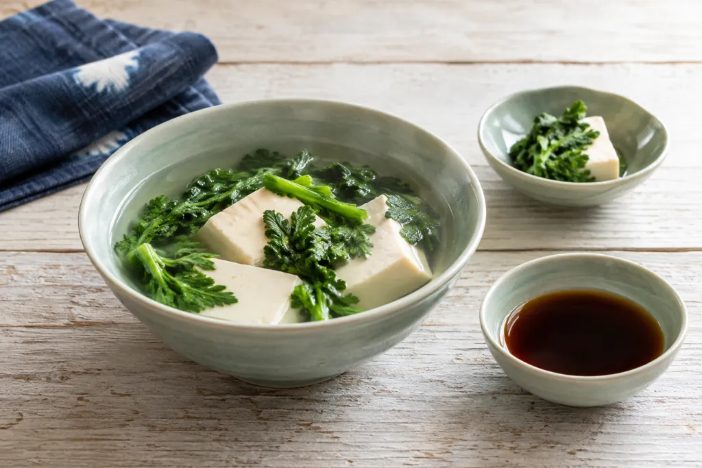 春菊の湯豆腐の完成イメージ
