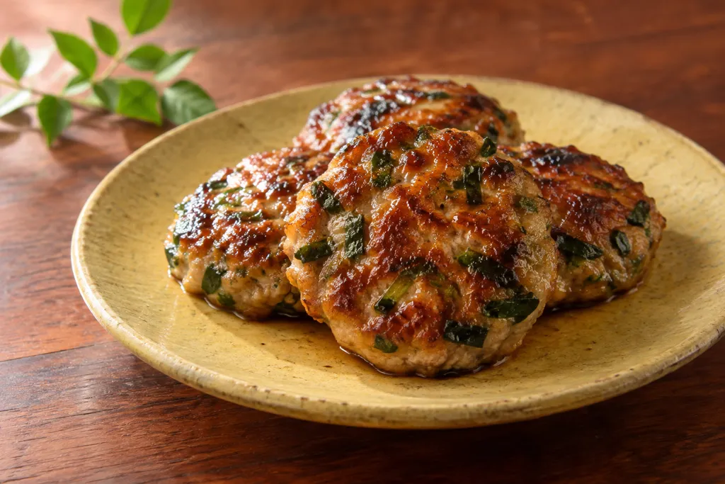 ニラの豚つくね焼きの完成イメージ