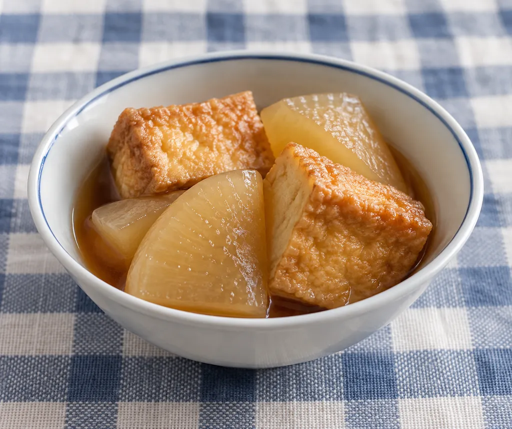 厚揚げと大根の甘辛煮の完成イメージ