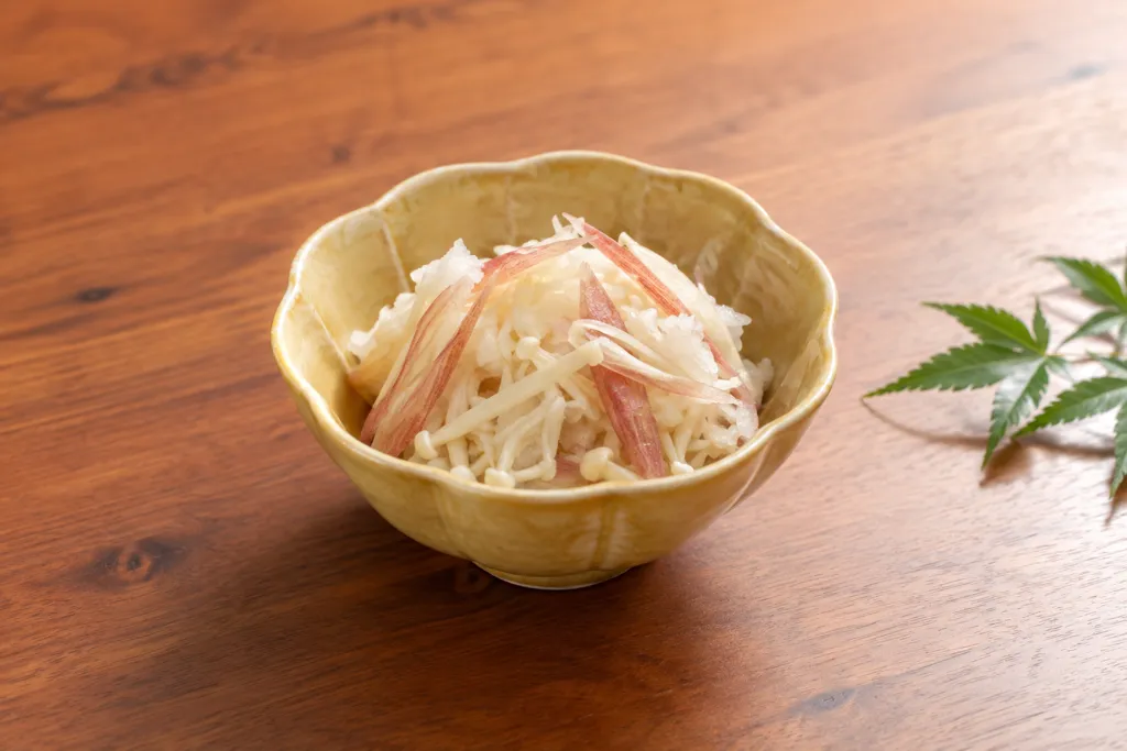 えのきとみょうがの大根おろし和えの完成イメージ
