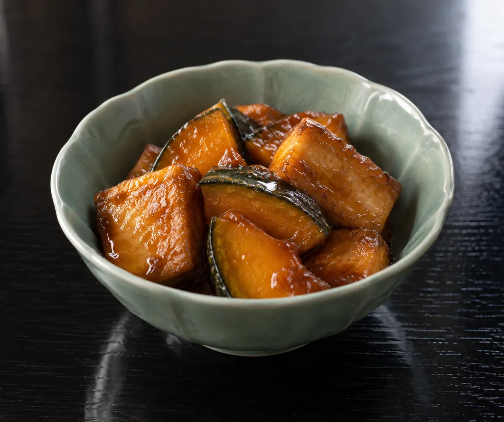 厚揚げとかぼちゃの中華甘酢焼きの完成イメージ