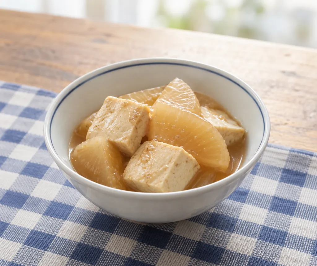 豆腐と大根の味噌煮の完成イメージ