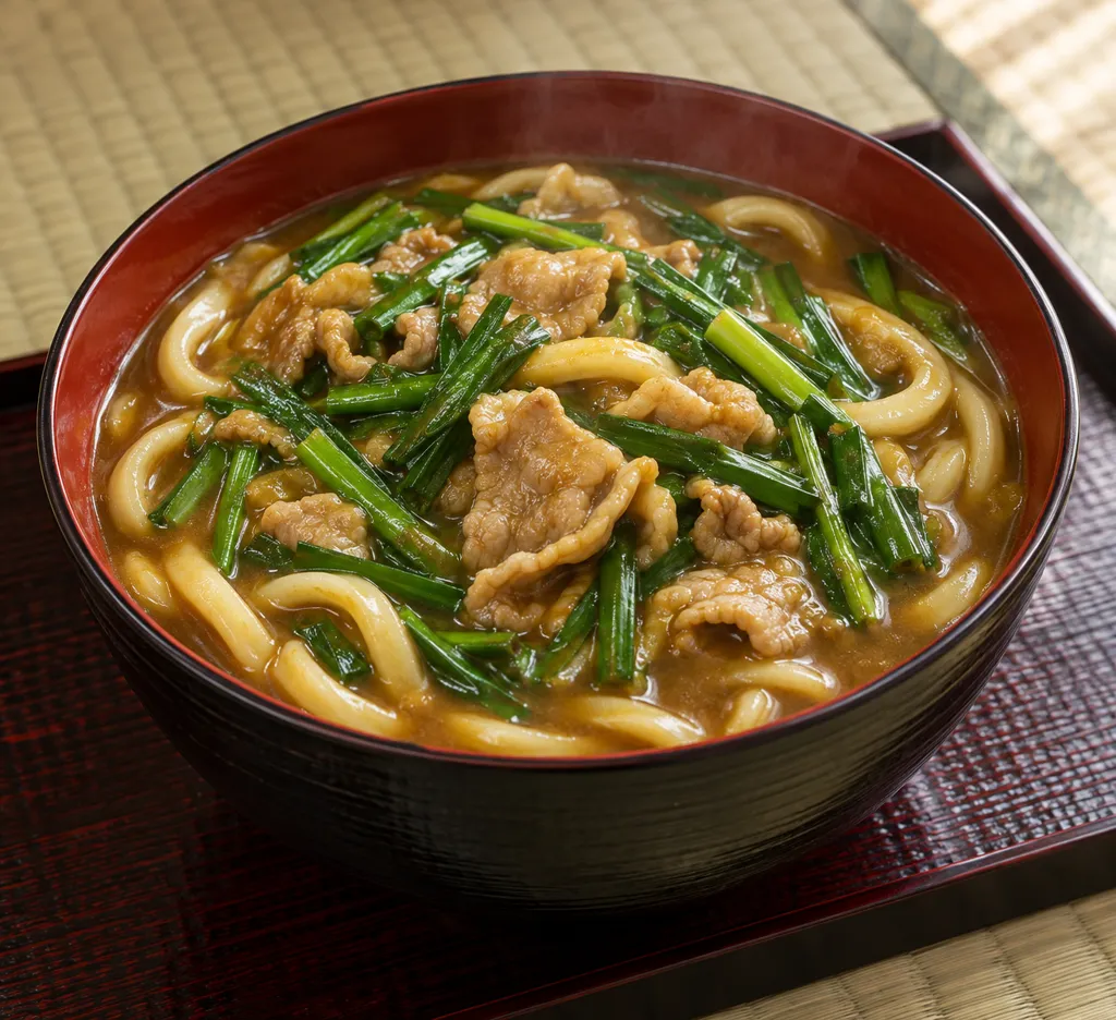 豚こま肉とニラのカレーうどんの完成イメージ