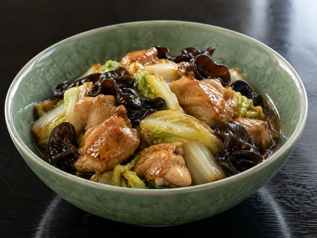 鶏もも肉と白菜の中華炒めの完成イメージ