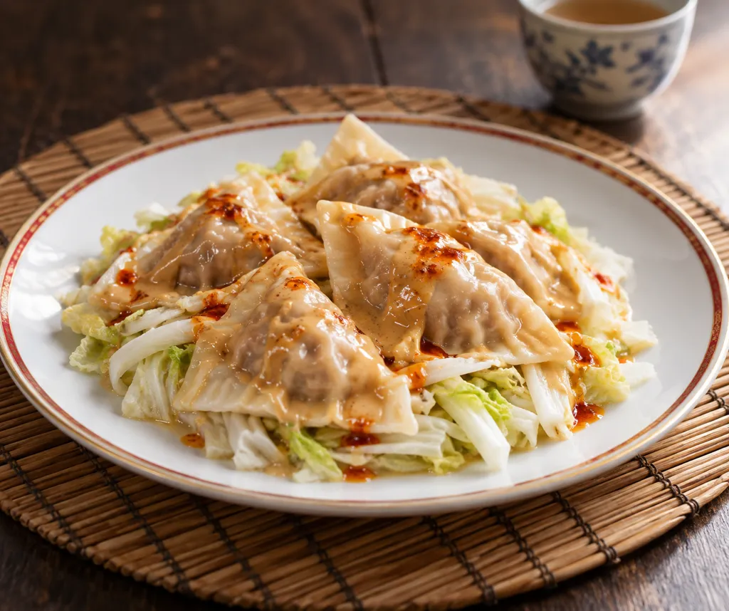 豚と白菜のごまだれワンタンの完成イメージ