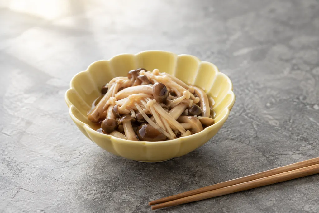 しめじとえのきの中華蒸しの完成イメージ