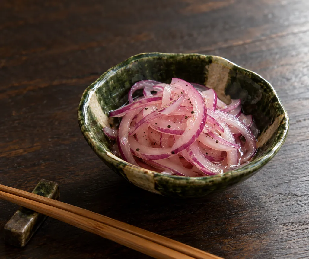 紫玉ねぎの甘酢和えの完成イメージ
