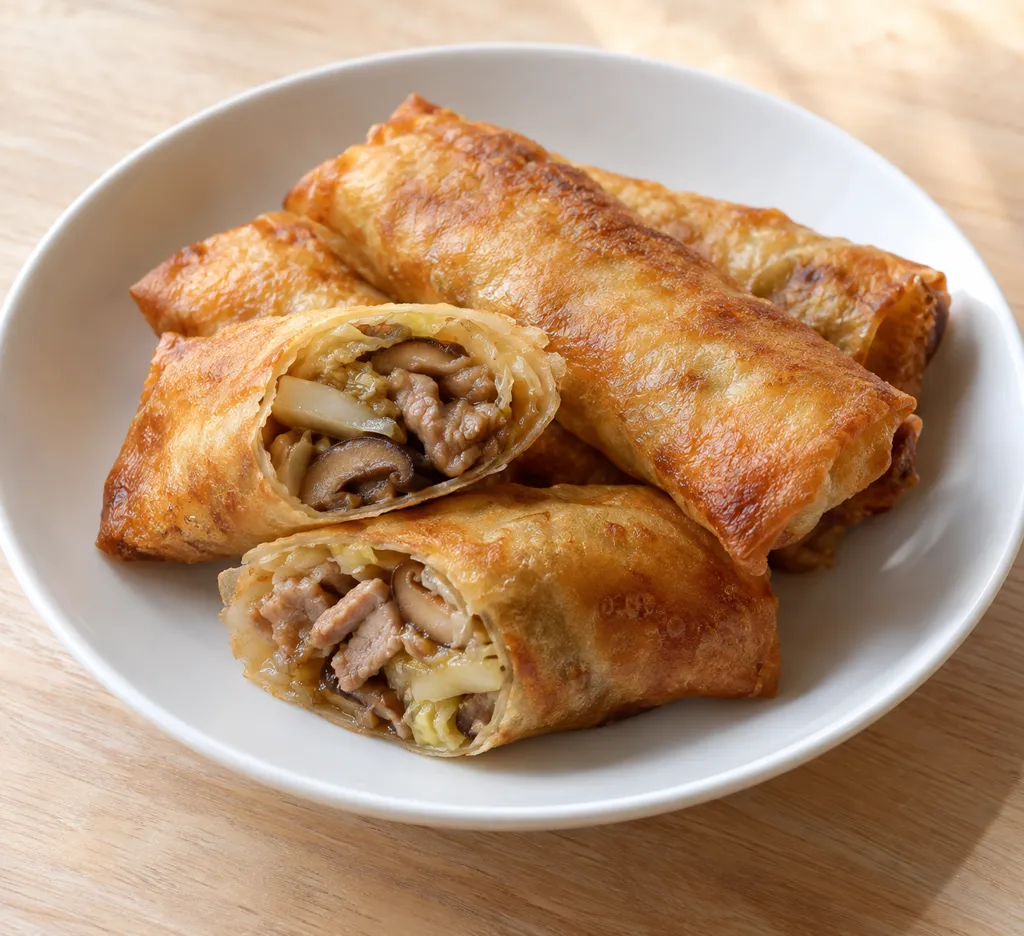 豚こま肉と白菜の春巻きの完成イメージ
