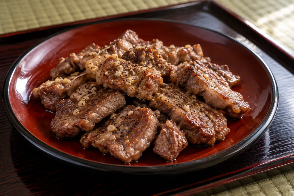 ラム肉の塩焼きにんにく風味の完成イメージ
