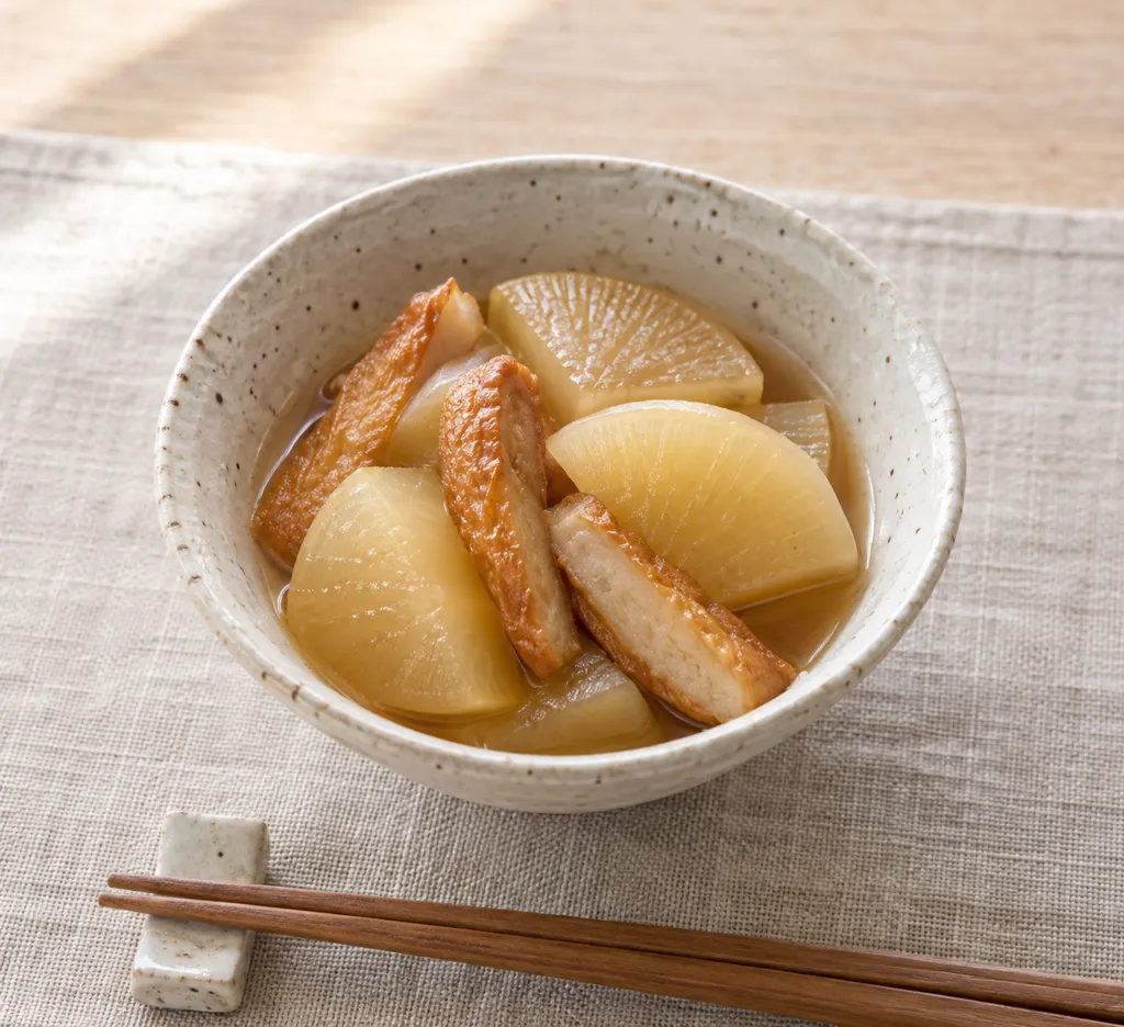 大根とさつま揚げの含め煮の完成イメージ