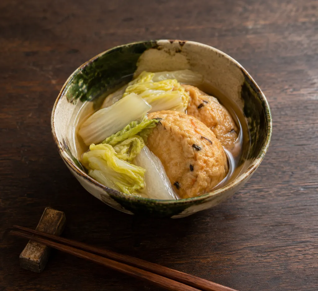 がんもどきと白菜のやわらか煮の完成イメージ