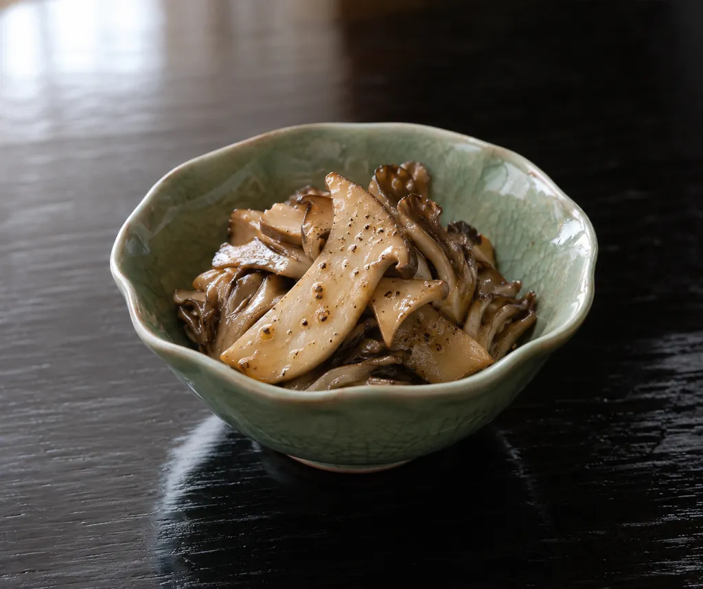 エリンギとまいたけの中華油和えの完成イメージ