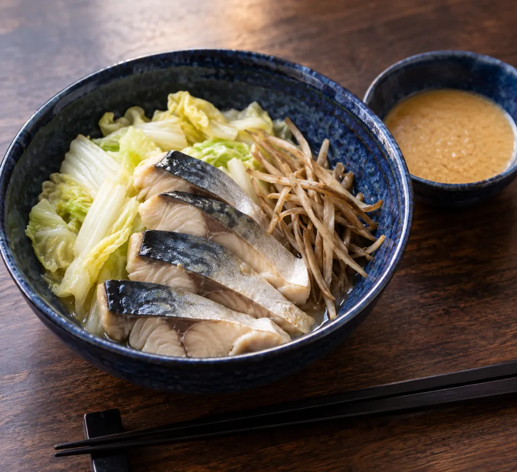 さばと白菜の簡単しゃぶしゃぶの完成イメージ
