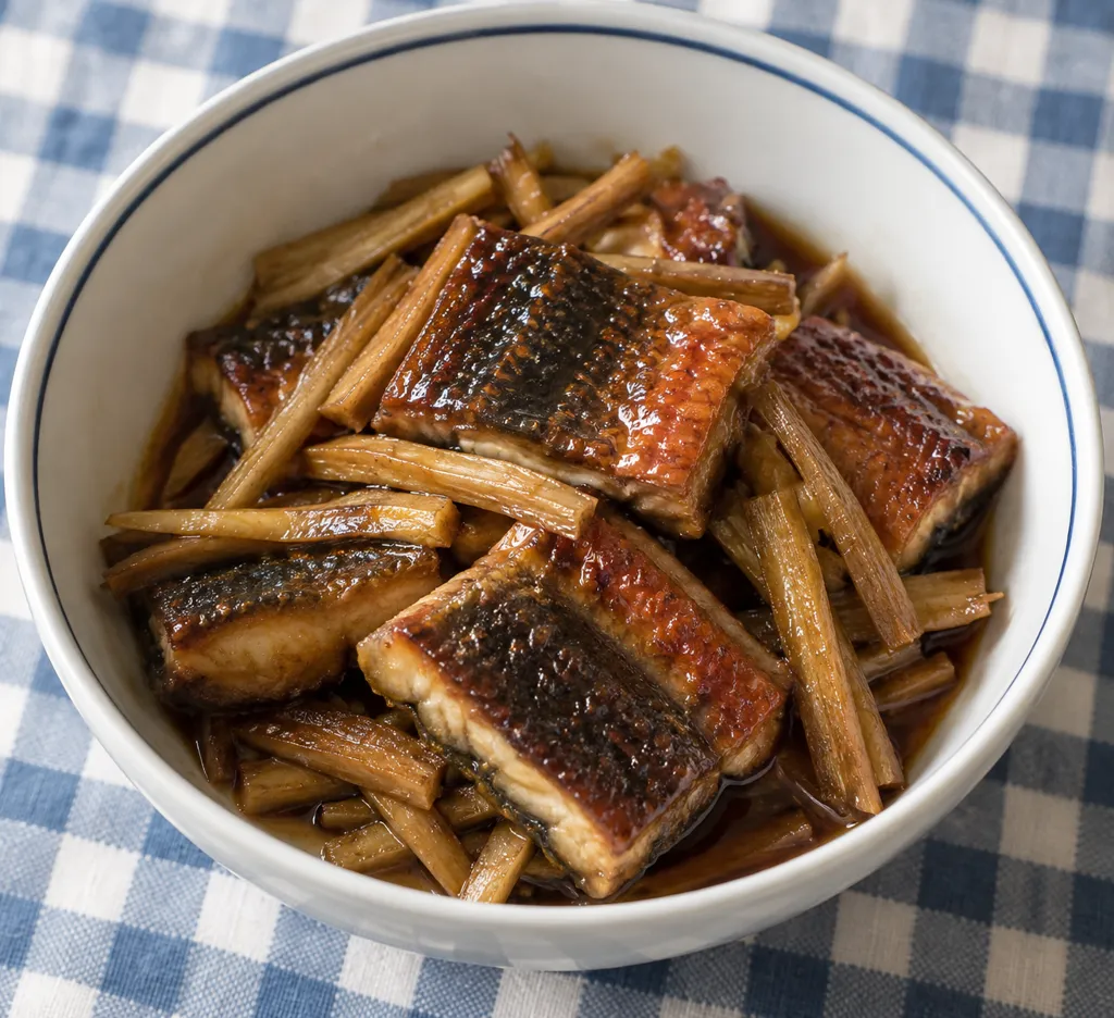 うなぎとごぼうのしょうが煮つけの完成イメージ