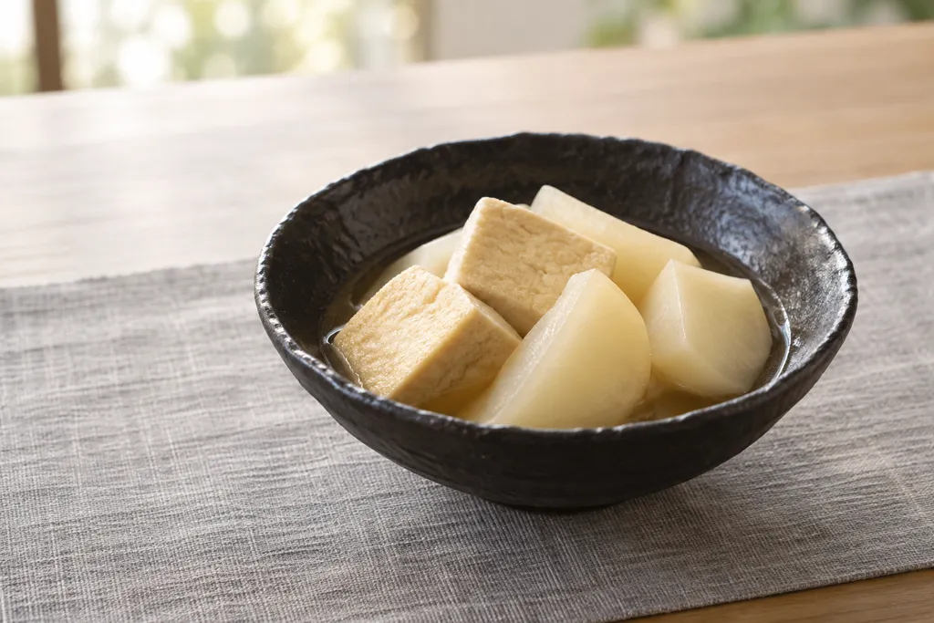 高野豆腐とかぶの含め煮の完成イメージ