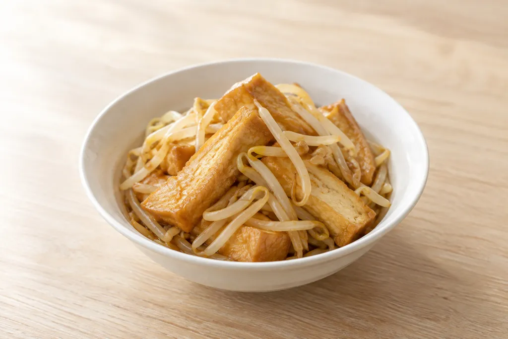 厚揚げともやしの中華焼きの完成イメージ