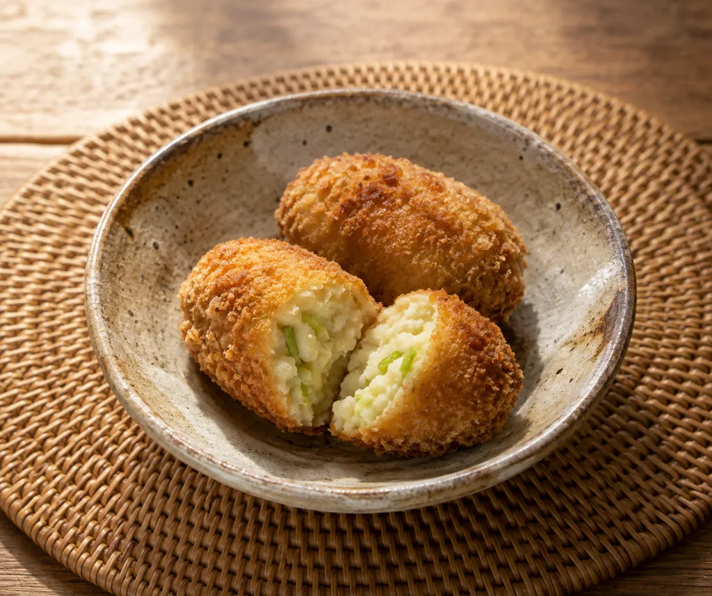 じゃがいもとねぎの焼きコロッケの完成イメージ