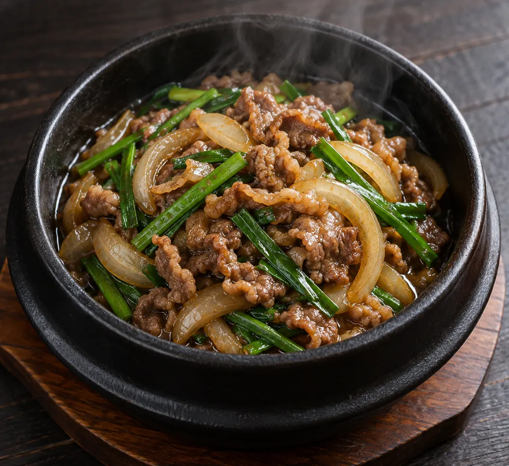 牛肉とニラのプルコギの完成イメージ