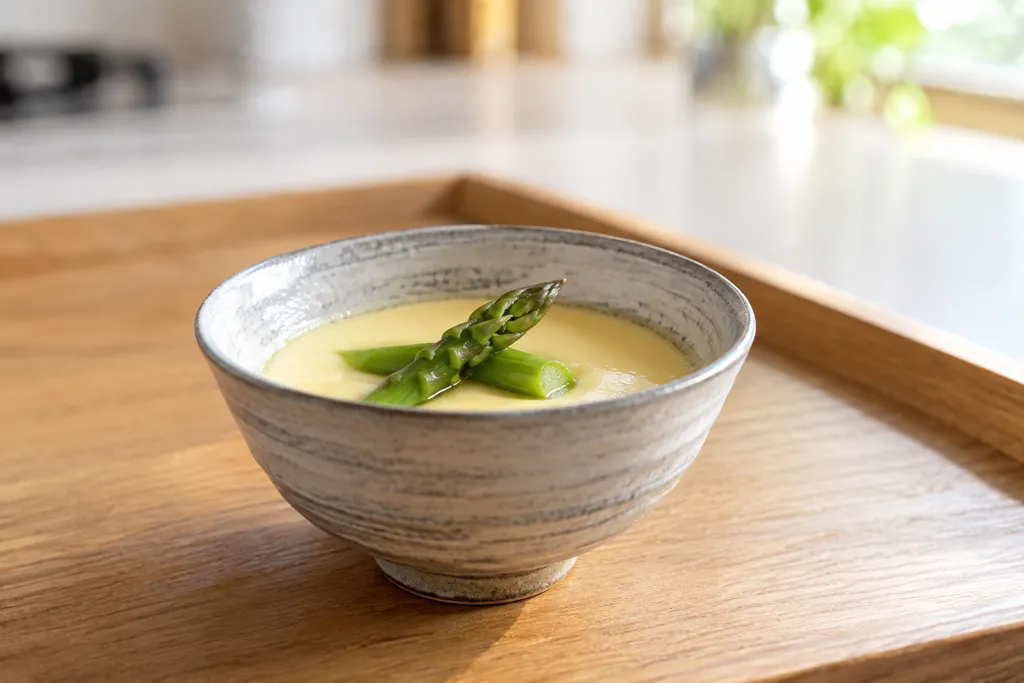 アスパラガスの冷やし茶碗蒸しの完成イメージ