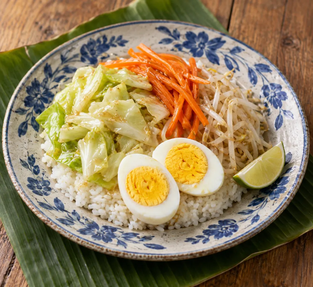 キャベツのナムル丼の完成イメージ