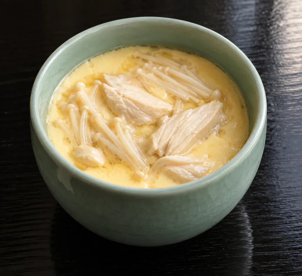 ささみとえのきの中華茶碗蒸しの完成イメージ