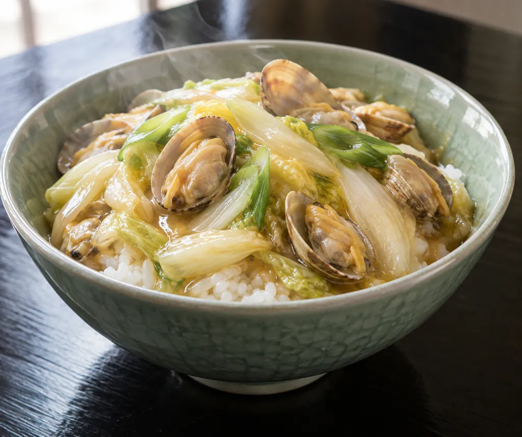 あさりと白菜のあんかけ丼の完成イメージ
