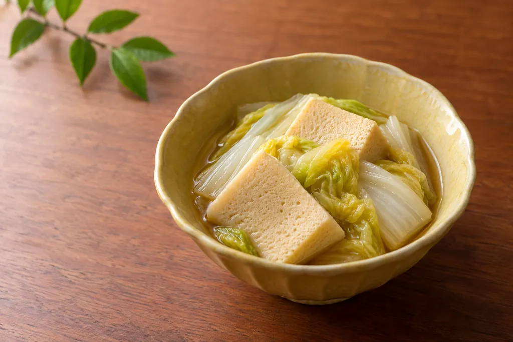 高野豆腐と白菜の含め煮の完成イメージ
