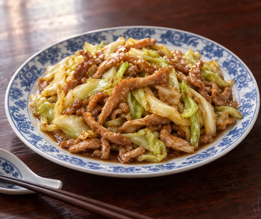 豚ロースとキャベツの京醤肉絲風の完成イメージ