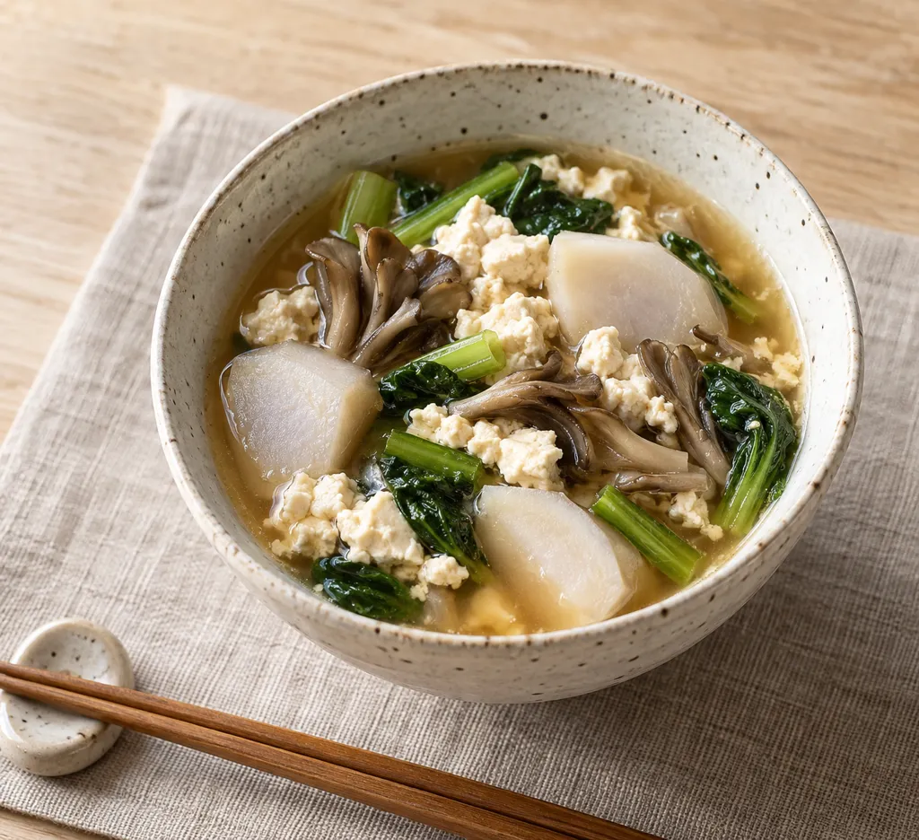豆腐と里芋のけんちん汁の完成イメージ