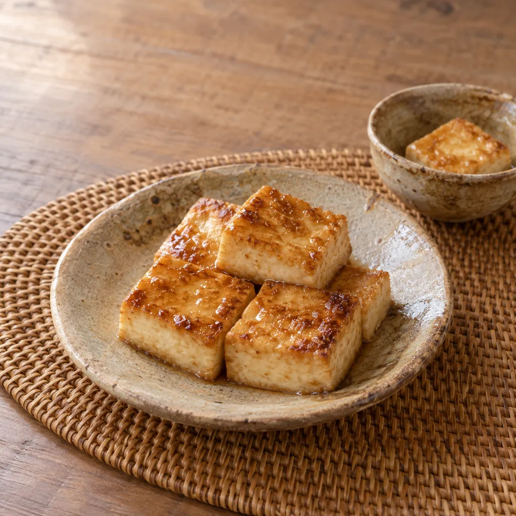 木綿豆腐のしょうが醤油焼きの完成イメージ