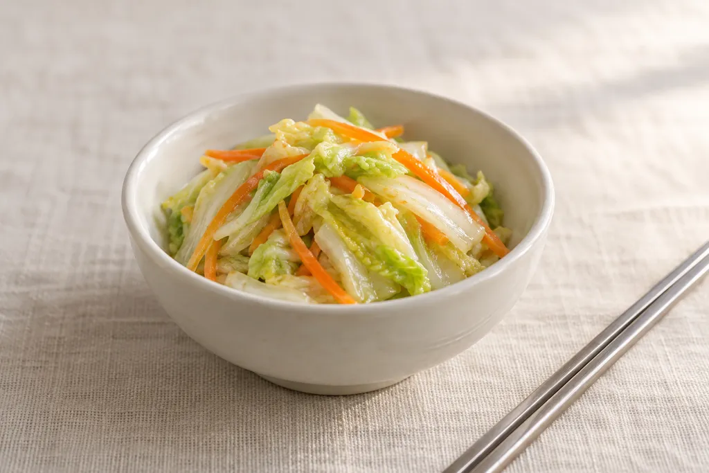 白菜とにんじんのナムルの完成イメージ