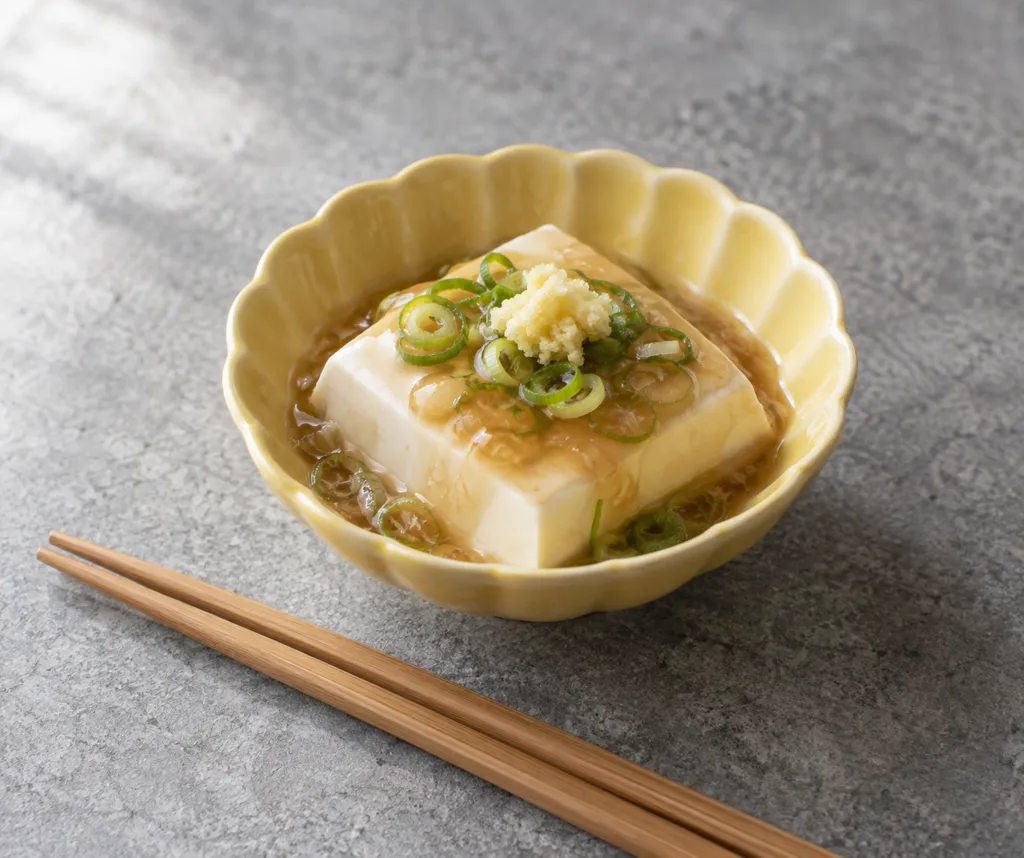 絹ごし豆腐とねぎの中華あんかけの完成イメージ