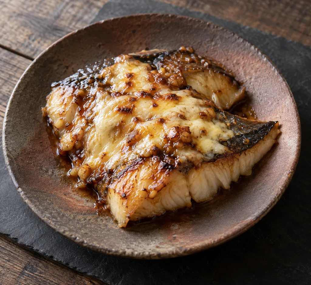 ほっけのにんにく醤油チーズ焼きの完成イメージ