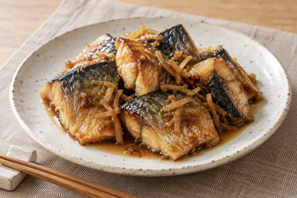時短さばのしょうがぽん酢焼きの完成イメージ