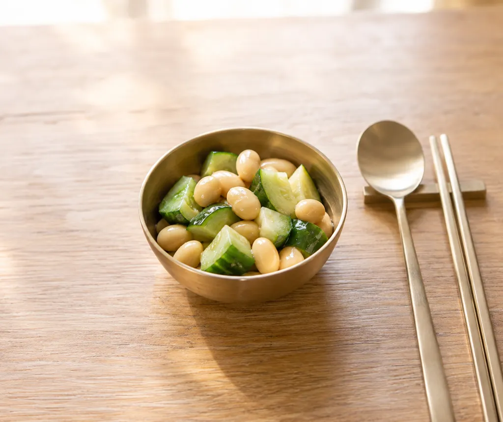 大豆ときゅうりのエスニック豆サラダの完成イメージ